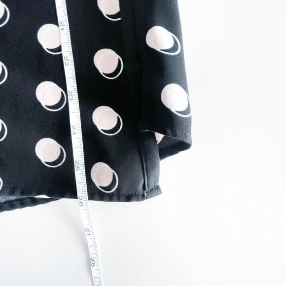 Le Chateau Womens Tank Top Polka Dots Tie Back White Pink Black Small - Picture 10 of 10